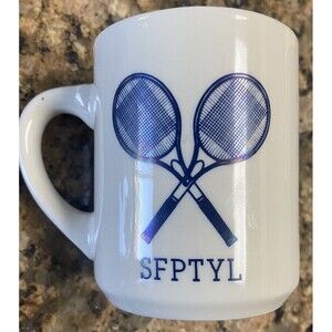 Vintage San Francisco CA Tennis League Coffee Mug MINTY SFPTYL